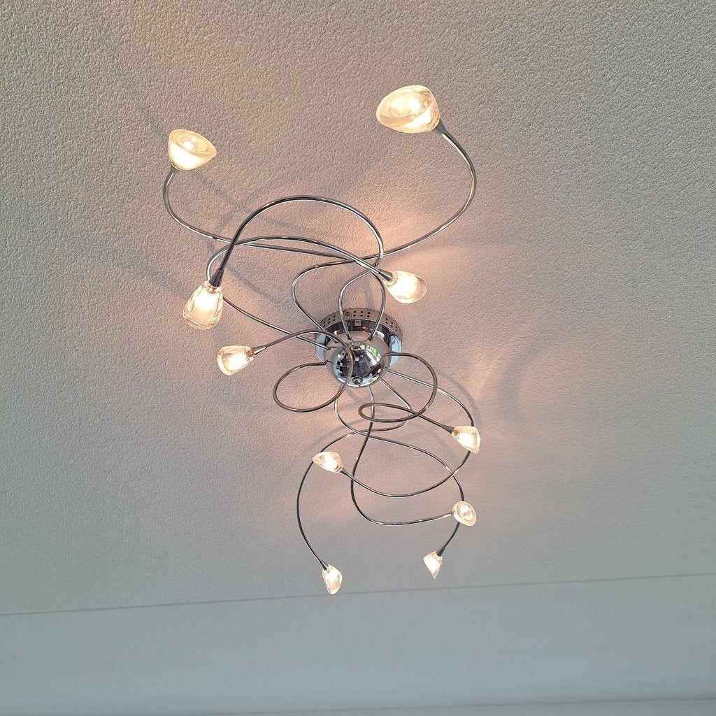 Harco Loor Jewel plafondlamp glimmend chroom, Ophalen, Gebruikt, Glas