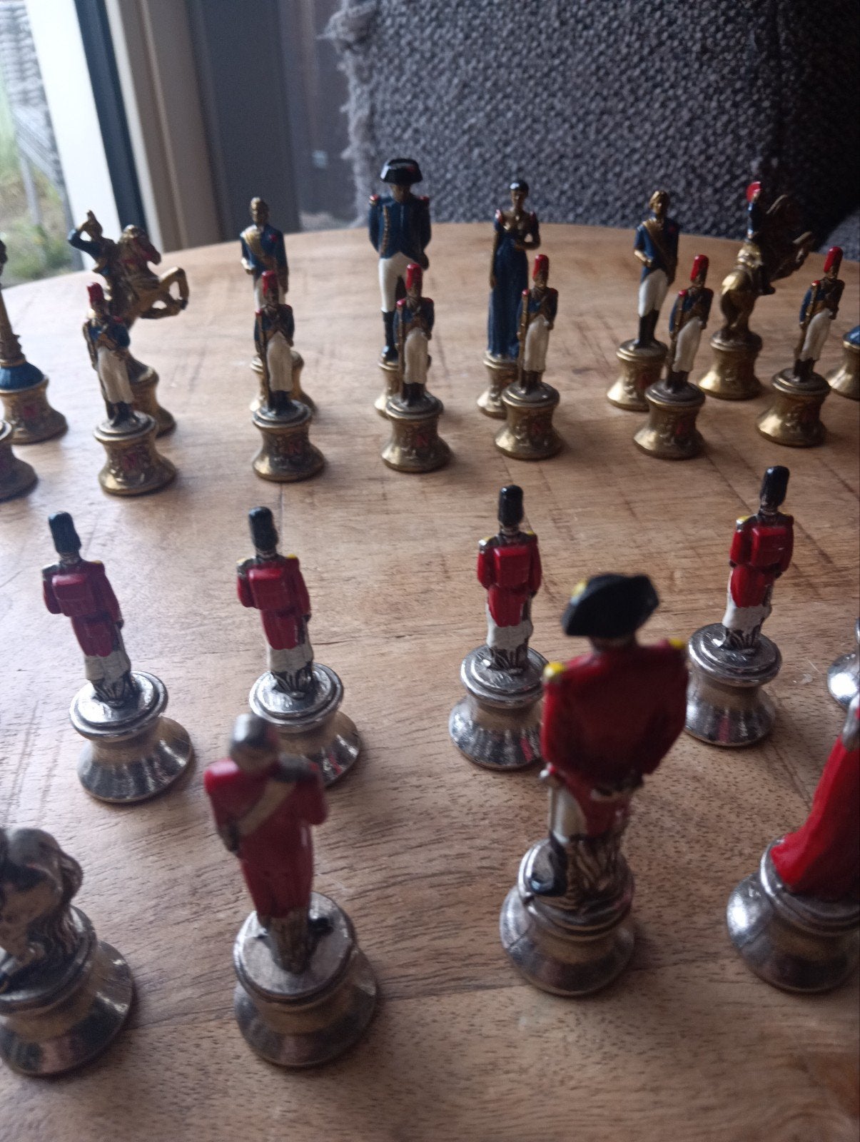 Intafalma schaakset Napoleon emaille handbeschilderd, Een of twee spelers, Ophalen of Verzenden, Gebruikt