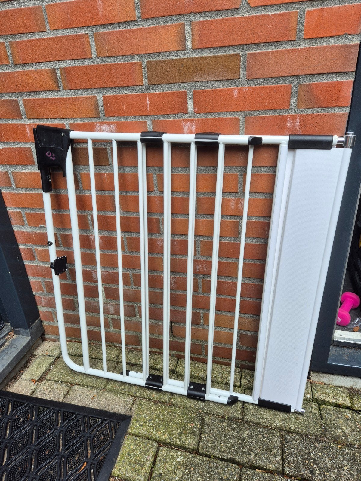 2x Witte verstelbare traphekjes, Ophalen, Gebruikt, Klemhekje, Metaal of IJzer