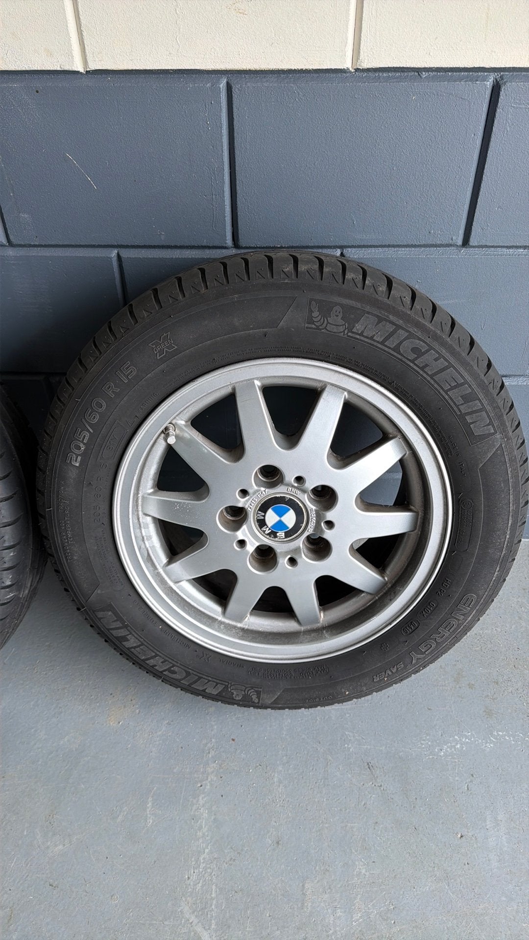 Originel BMW E36 velgen met Michelin banden, Ophalen, Gebruikt, 15 inch, Banden en Velgen
