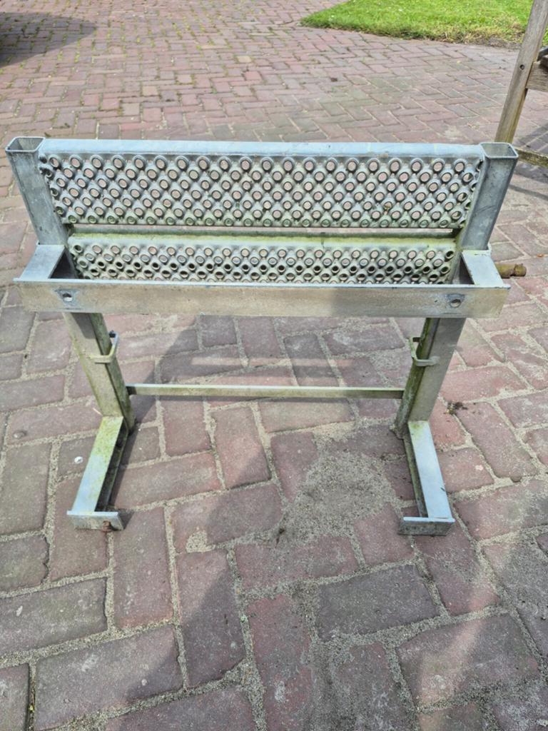 Robuust onderbouw opstap trapje voor bouwkeet of caravan, Ophalen