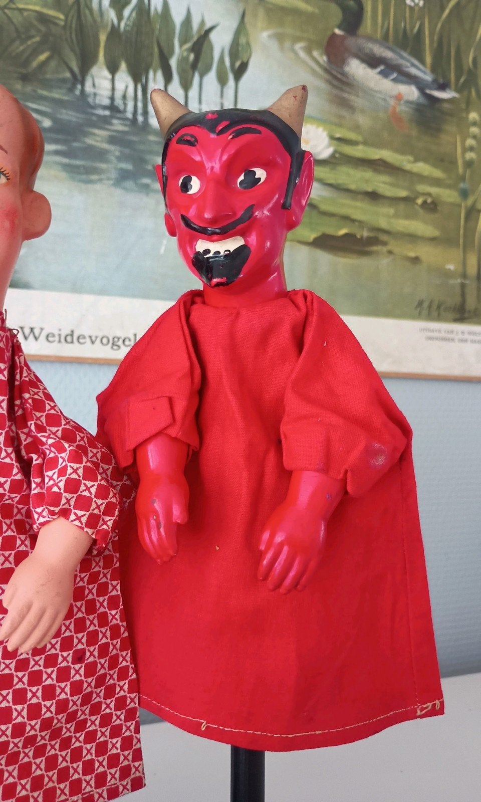 Beeusaert Deinze handpop; de Duivel, Antiek en Kunst, Antiek | Speelgoed, Ophalen of Verzenden