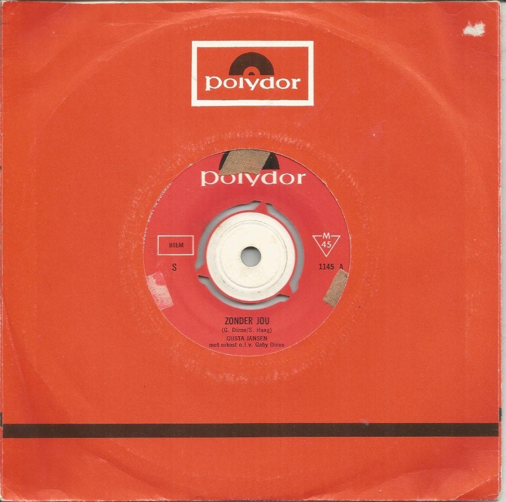 Gusta Jansen – Zonder Jou (1965), Gebruikt, 7 inch, Ophalen of Verzenden, Levenslied of Smartlap