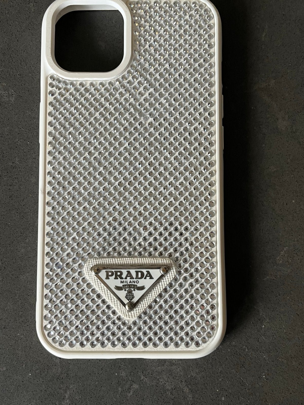 iPhone 13telefoonhoesje met steentjes - Wit, Kunststof, Gebruikt, Overige merken, Hoesje of Tasje