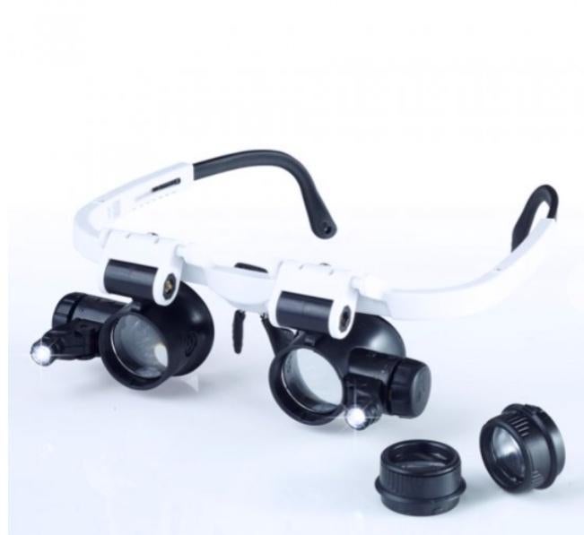 Loepbril met LED-verlichting, Ophalen of Verzenden, Nieuw, Vergrootglas of Loep