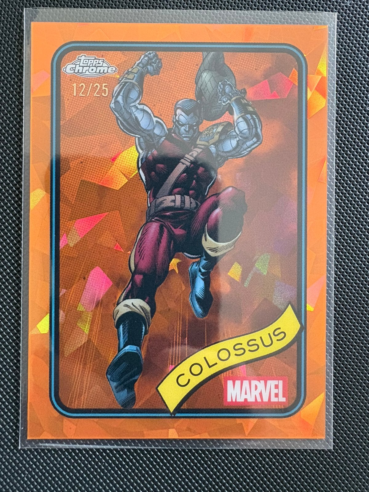 Topps Chrome Marvel Sapphire Colossus Orange Refractor /25, Ophalen of Verzenden, Zo goed als nieuw