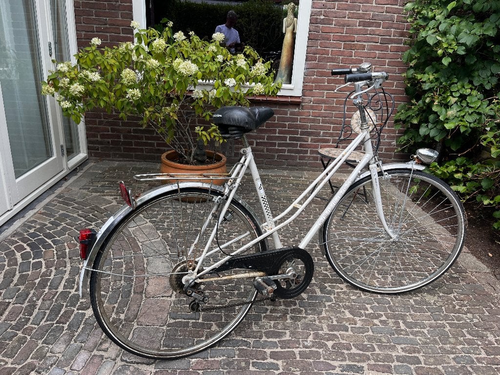 Vintage fiets Peugeot, Ophalen
