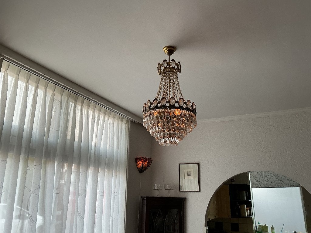 Zak kroonluchter, Huis en Inrichting, Ophalen, Gebruikt, Kunststof, E27 (groot)