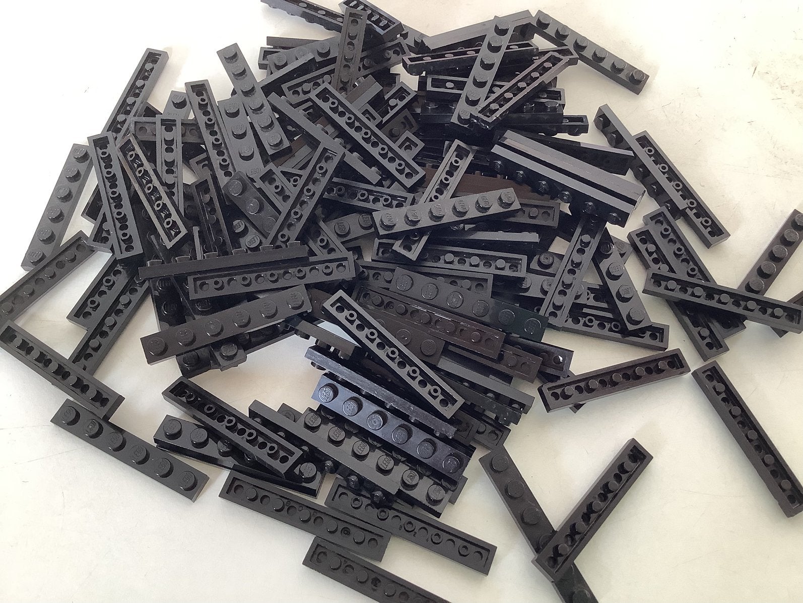 Lego plaat 1x6 zwart, Kinderen en Baby's, Ophalen of Verzenden, Gebruikt, Losse stenen, Lego