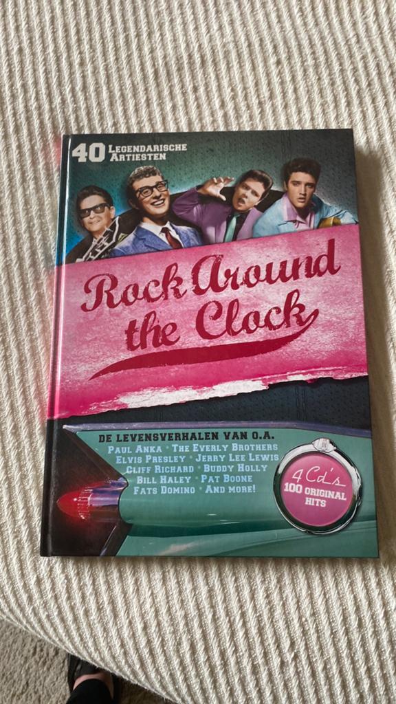 Rock Around the Clock Boek met 4 CD's - 100 Original Hits, Ophalen of Verzenden, Zo goed als nieuw, Boxset