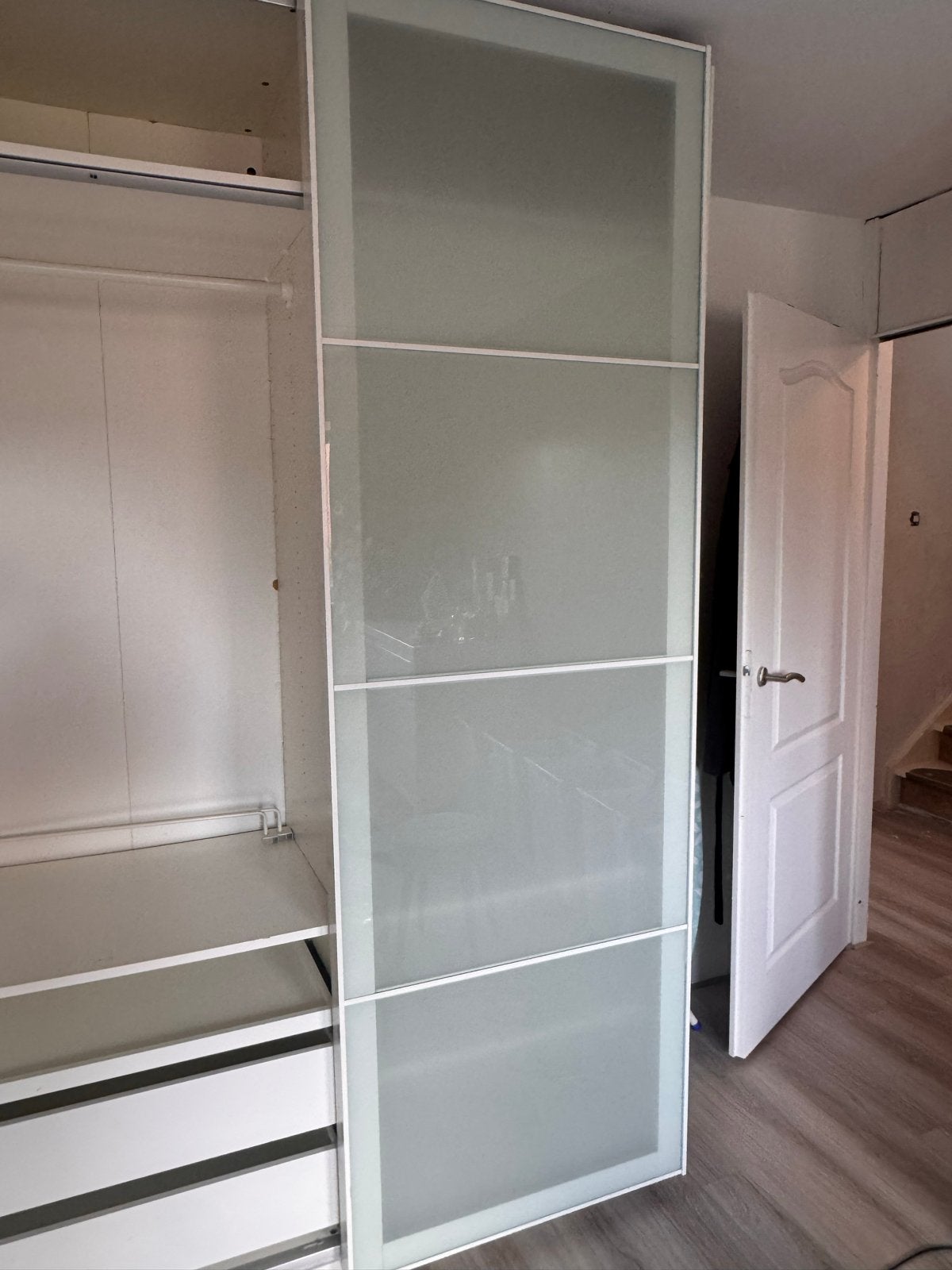 IKEA PAX Schuifdeuren met melkglas, Ophalen, Gebruikt, 200 cm of meer, 50 tot 100 cm