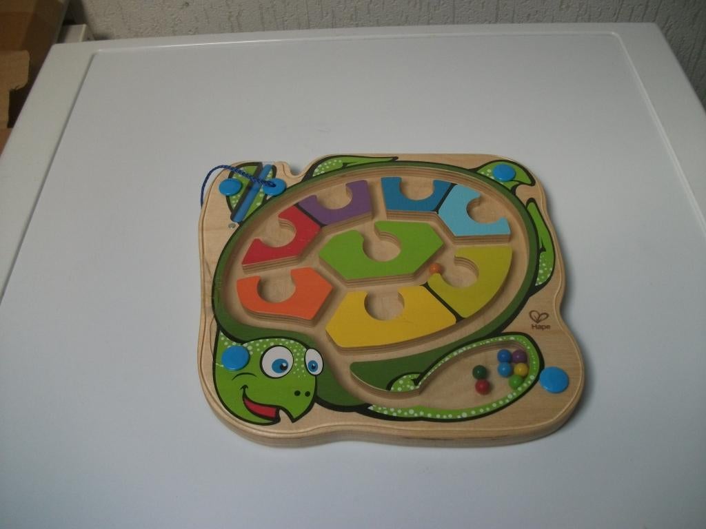 Magneetkralenbord Hape schildpad, Ophalen of Verzenden, Gebruikt