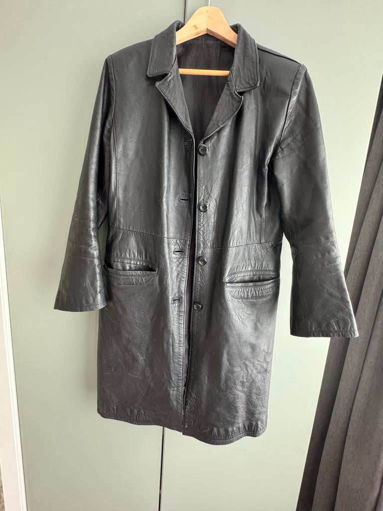 Zwarte Leren Jas - Vera Pelle - Made in Italy, Ophalen of Verzenden, Zo goed als nieuw, Maat 38/40 (M), Zwart