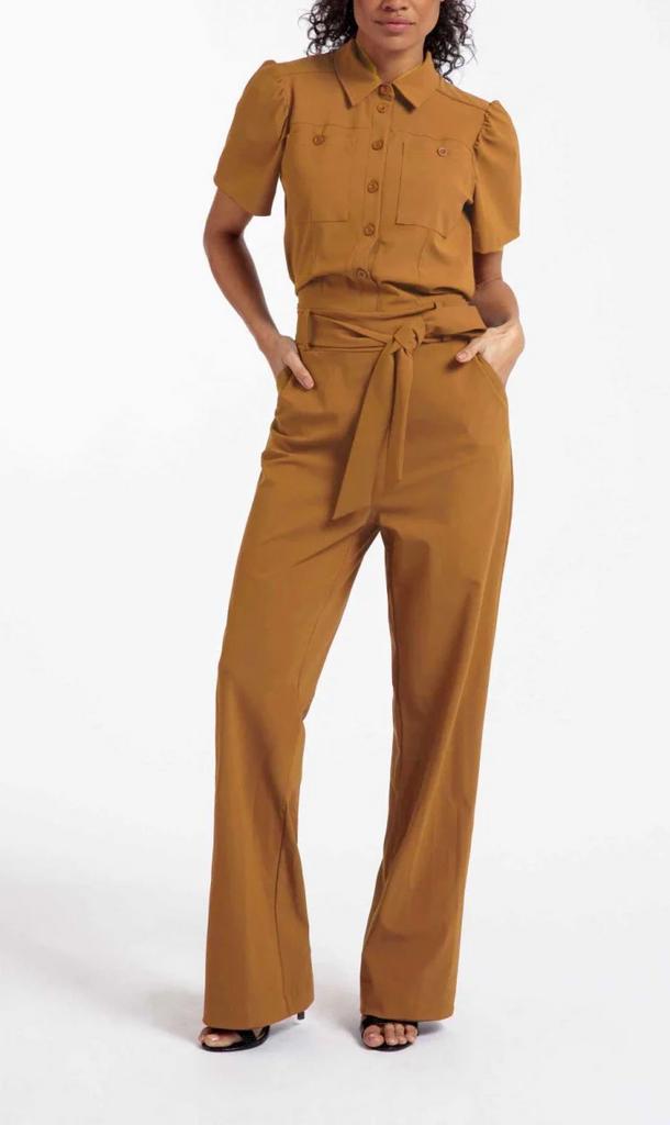 Studio anneloes bliz summer jumpsuit M mustard travelstof, Maat 38/40 (M), Ophalen of Verzenden, Zo goed als nieuw