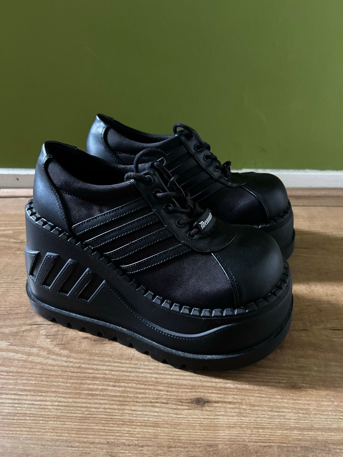 Demonia Stomp08 | Gothic Emo Alto, Kleding | Dames, Schoenen, Verzenden, Zwart, Lage of Enkellaarzen, Zo goed als nieuw