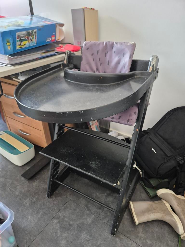 Stokke meegroeistoel met babyschotel (opknapper), Ophalen, Gebruikt, Meegroeistoel, Afneembaar eetblad