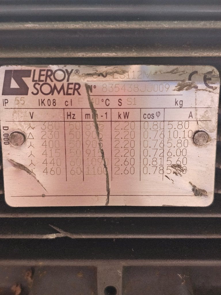elektromotor 2.2KW/900 toeren, Ophalen, Gebruikt, Elektromotor, Minder dan 1400 rpm
