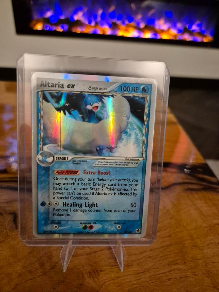 Altaria ex Delta Species Pokémon Kaart 100 HP, Ophalen of Verzenden, Zo goed als nieuw, Losse kaart, Foil