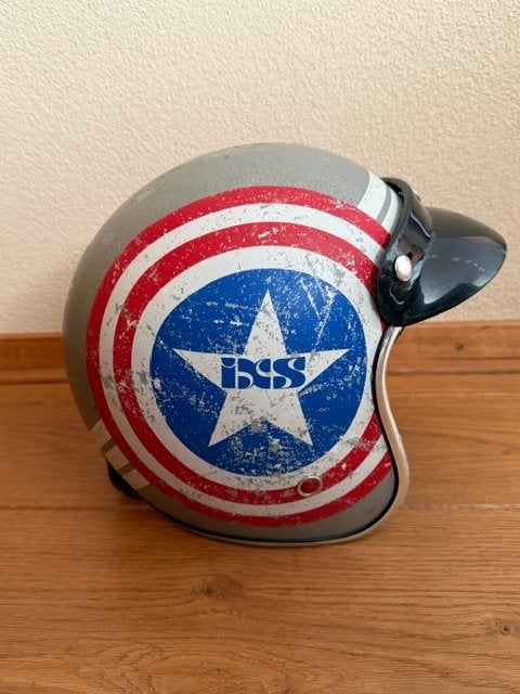 Motor/brommerhelm kind/jongeren vintage, Motoren, Kinderen, Jethelm, S, Tweedehands