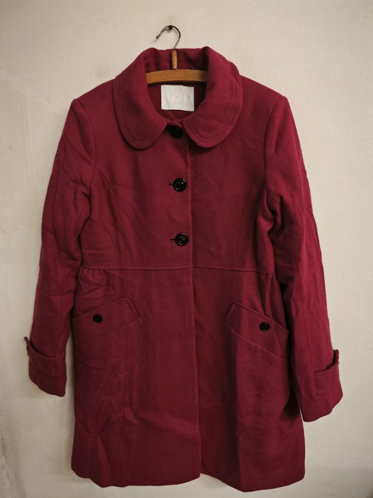 Mantel Bruuns Bazaar, Ophalen of Verzenden, Zo goed als nieuw, Maat 38/40 (M), Rood