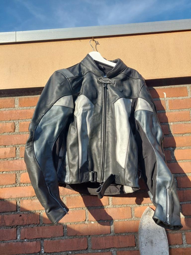 MQP Lederen Motorpak - Zwart/Grijs Maat 54, Motoren, Kleding | Motorkleding, MQP, Ophalen of Verzenden, Tweedehands, Heren