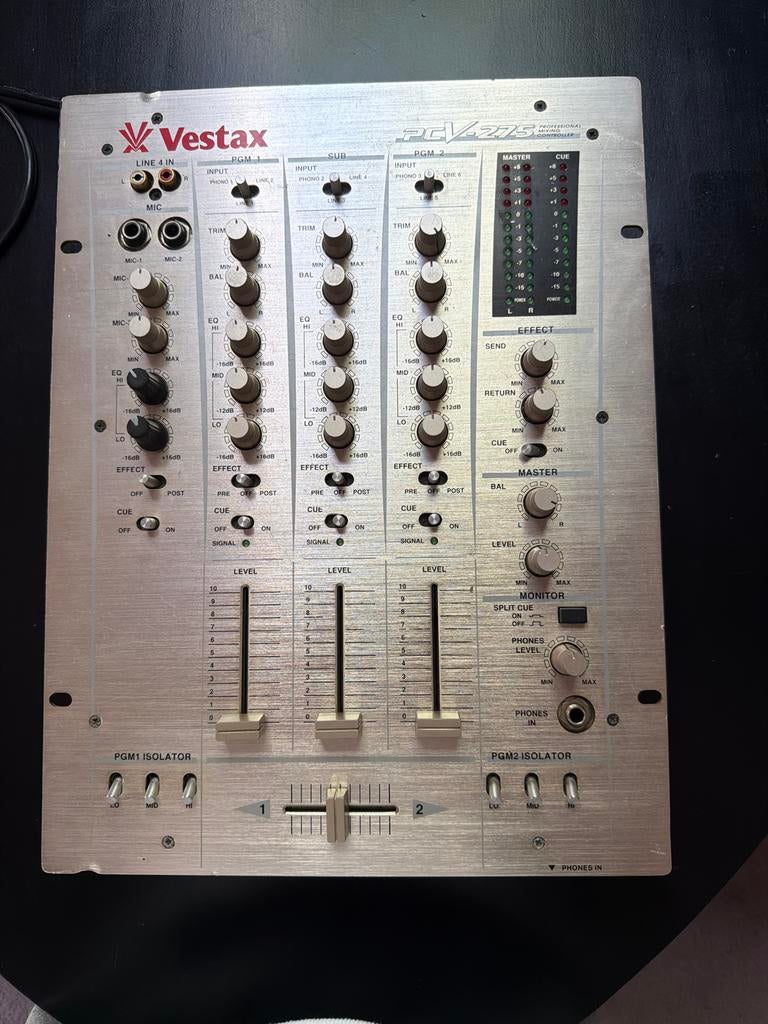 Vestax PCV-275 Professionele DJ Mixer, Muziek en Instrumenten, Mengpanelen, Ophalen of Verzenden, Gebruikt, 5 tot 10 kanalen, Microfooningang