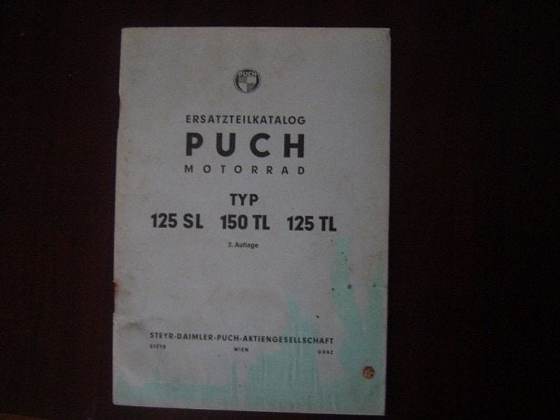 Puch 125SL 150TL 125TL motorrad ersatzteil katalog, Motoren, Ophalen of Verzenden, Overige merken