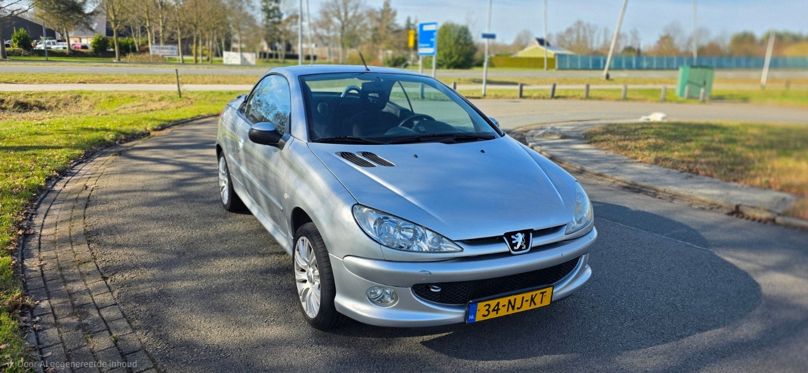 Peugeot 206 1.6 16V CC 2003 Grijs, Auto's, Voorwielaandrijving, Stof, 4 cilinders, Cabriolet