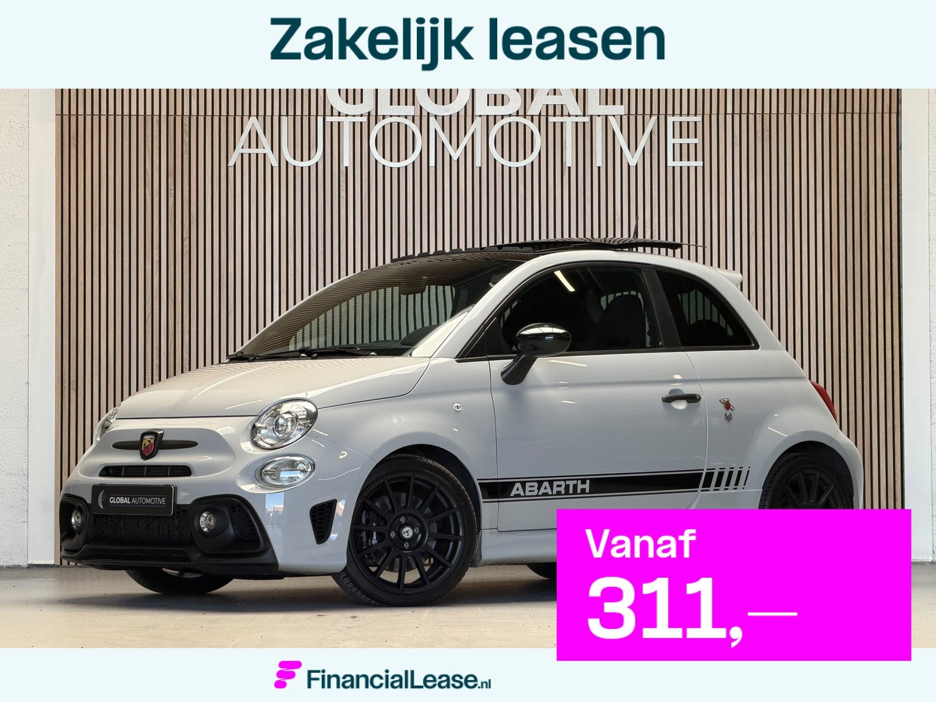 Abarth 500 1.4 T-Jet 595 Competizione - 180PK - SCHUIFDAK -, Voorwielaandrijving, Gebruikt, Zwart, 4 cilinders