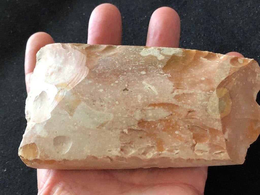 STEENTIJD BIJL Neolithicum 4000 jr Prehistorie bodemvondst, Ophalen of Verzenden, Gebruikt