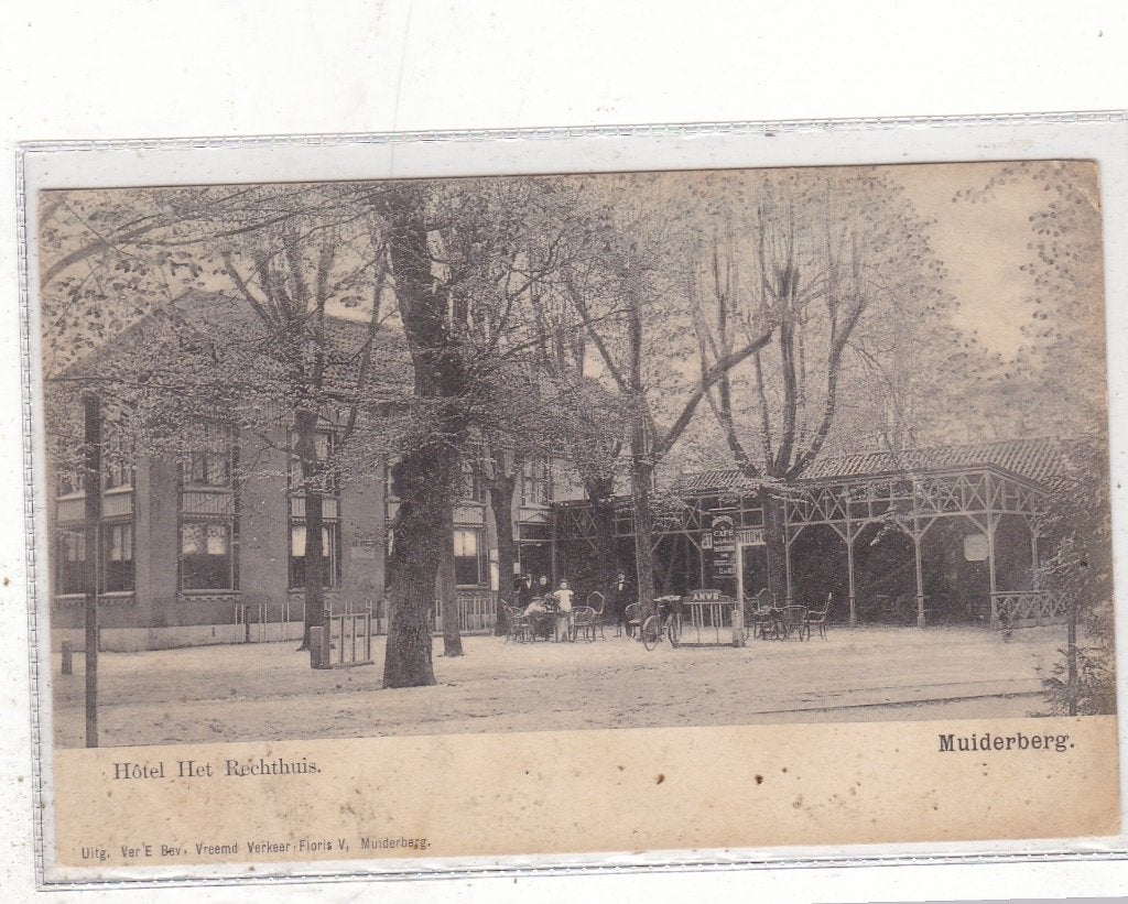 Muiderberg-Hotel Het Rechthuis circa 1900, Ophalen of Verzenden, Voor 1920, Ongelopen, Noord-Holland