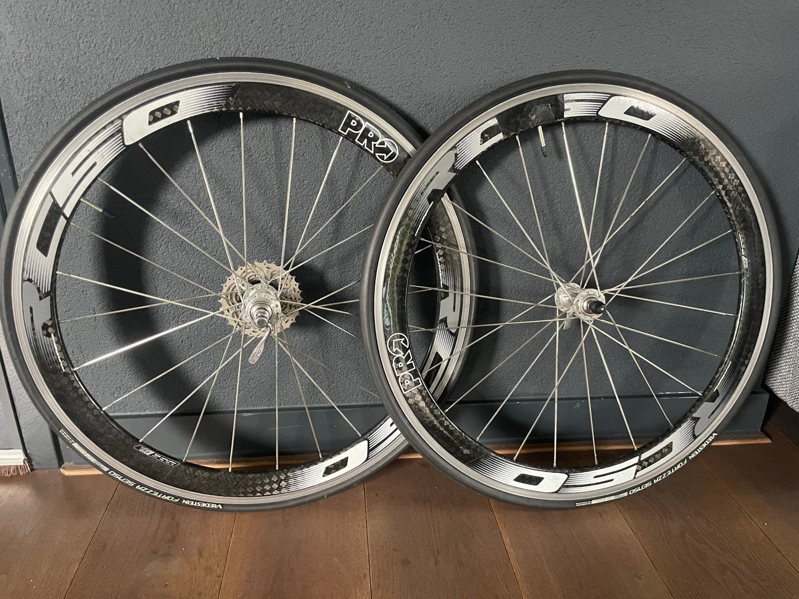 Carbon velgen voor velgrem merk PRO., Wiel, Gebruikt, Ophalen of Verzenden, Racefiets