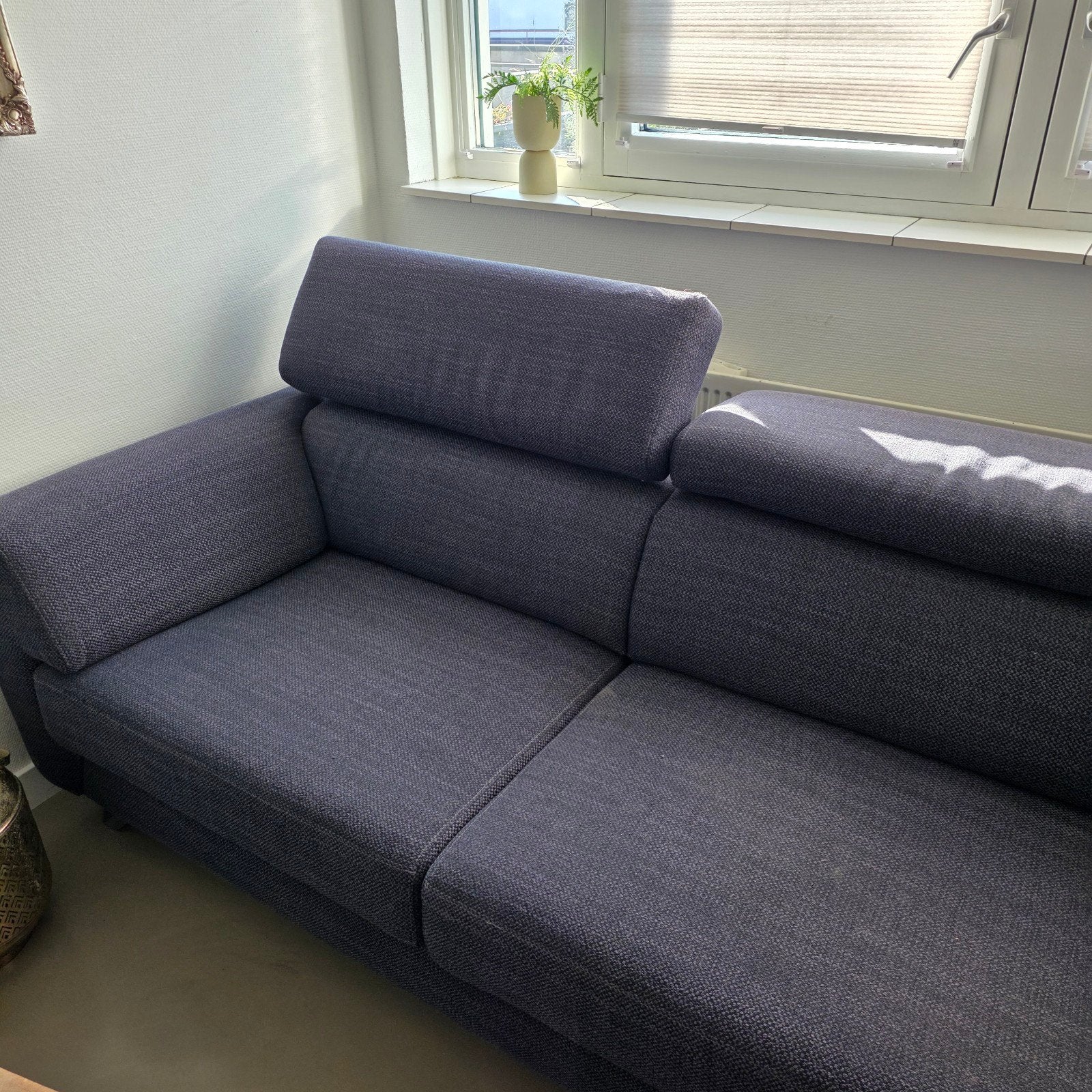 Te koop een hoekbank blauw, Ophalen, Gebruikt, Kunststof, Modern