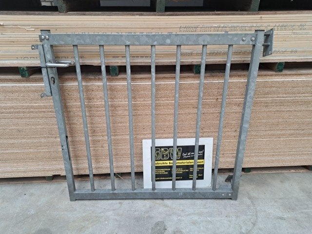 gegalvaniseerde spijlenpoort 138/142x119,5 cm, tuin poortje, Tuin en Terras, Tuinpoorten, Ophalen, Gebruikt, 100 tot 150 cm, 100 tot 150 cm