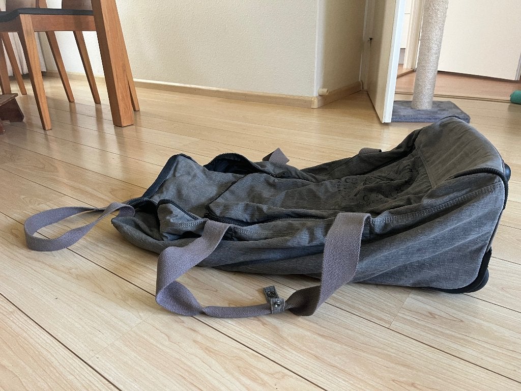 Kipling reis rugzak/ tas groot, 30 cm of meer, 80 cm of meer, Zo goed als nieuw, Grijs