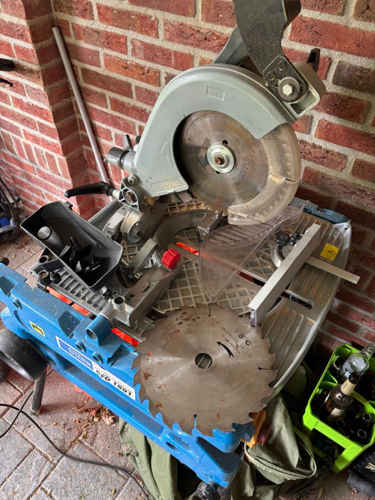 Güde GFO 1801 Afkortzaag met Zaagtafel, 70 mm of meer, Ophalen of Verzenden, Zo goed als nieuw, Afkortzaag