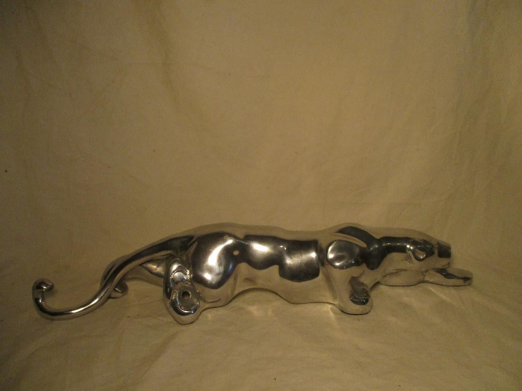 panter beeld van aluminium 52 cm groot, Ophalen of Verzenden, Zo goed als nieuw