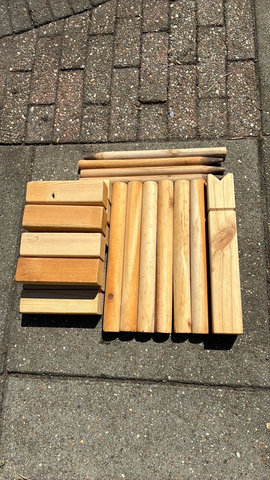 Kubb spel compleet. Kubben hout spel, Ophalen of Verzenden, Zo goed als nieuw