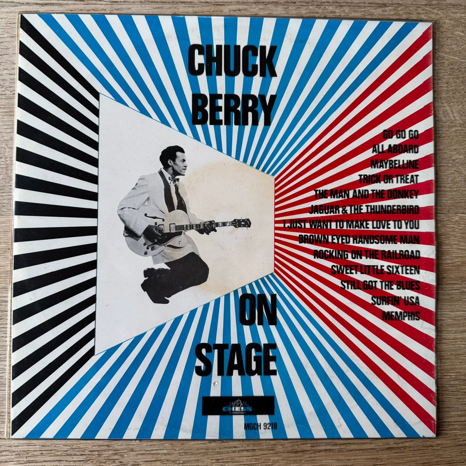 Chuck Berry On Stage LP Vinyl 1963 Holland Mono Blues Rock, 1960 tot 1980, Gebruikt, Fotohoes, Ophalen of Verzenden