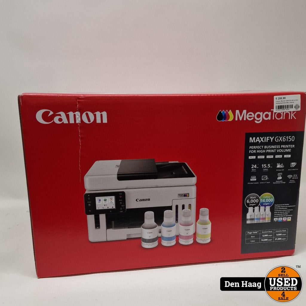 Canon Maxify GX6150 All-in-One Inkttankprinter Wit | Nieuw, Computers en Software, Printers, Canon, Gebruikt, Support@canon.com