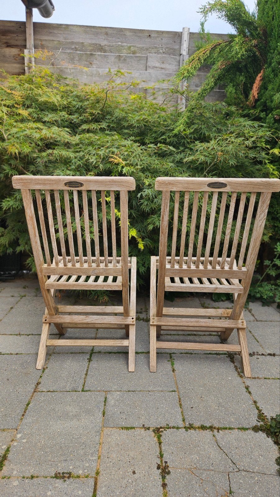 Teakhouten tuinstoelen set, Tuin en Terras, Ophalen, Gebruikt, Teakhout, Inklapbaar