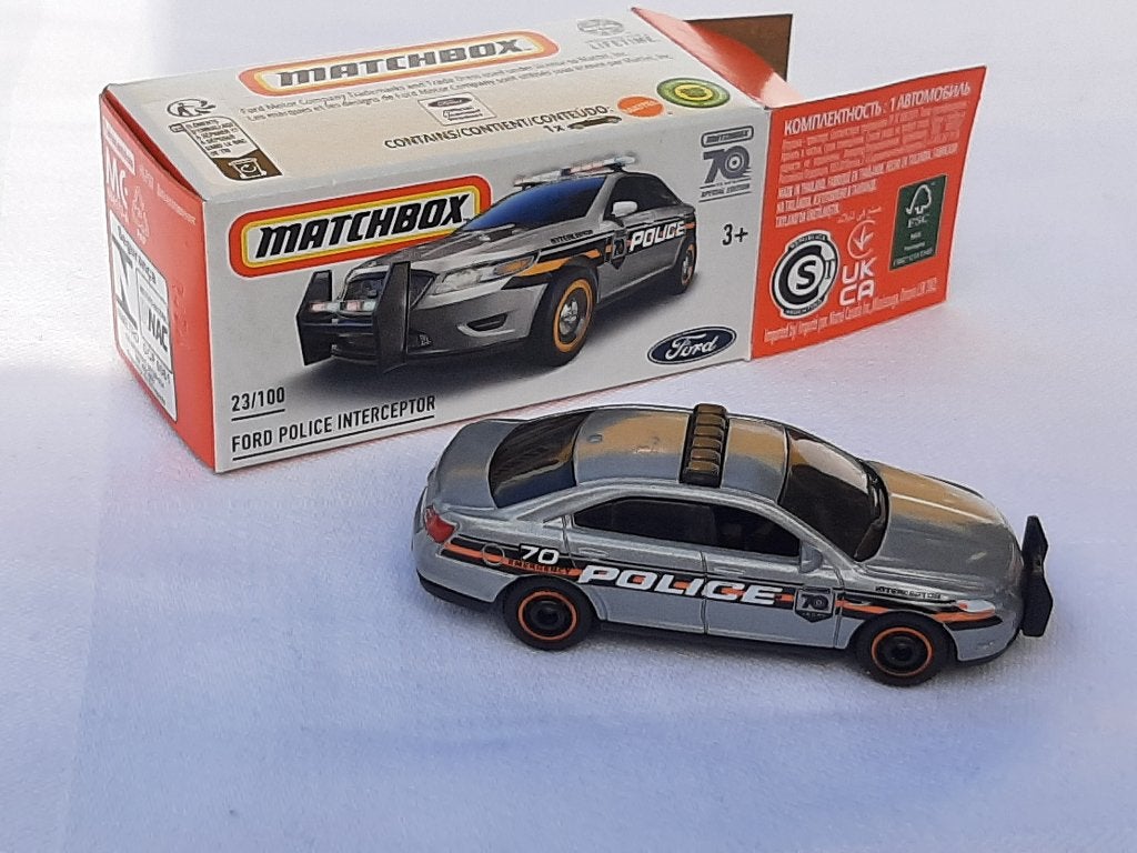 Ford Police Interceptor van Matchbox 2010 23/100 Mattel, Ophalen of Verzenden, Nieuw, Auto