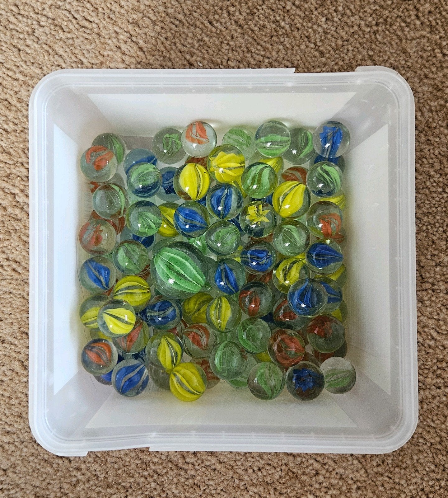 99+1 knikkers in diverse kleuren, Ophalen, Zo goed als nieuw, Jongen of Meisje