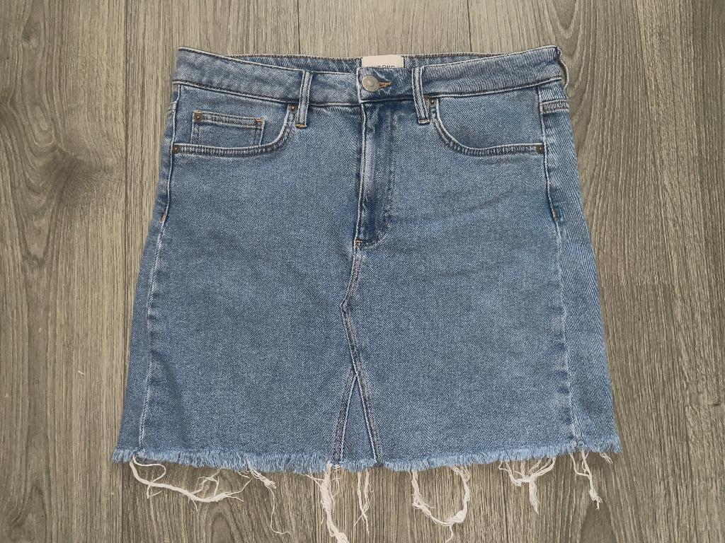 second female blauwe denim stretch spijker koker rok mt L, Kleding | Dames, Second Female, Blauw, Maat 42/44 (L), Ophalen of Verzenden