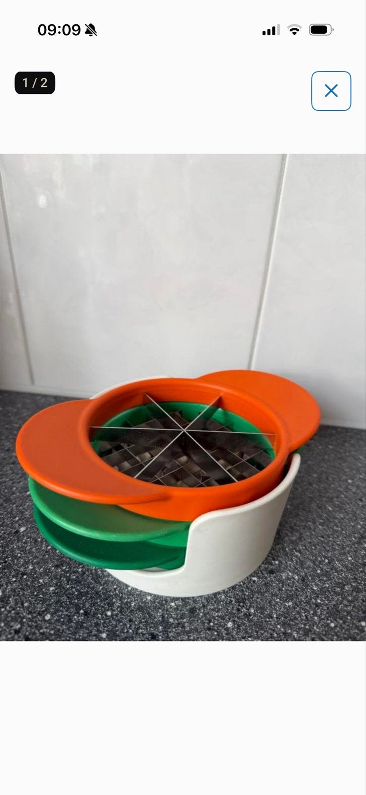 Multifunctionele groentesnijder met 3 opzetstukken, Kunststof, Ophalen of Verzenden, Meerkleurig, Overige merken