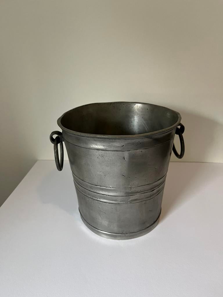 Vintage tinnen ijsemmer, Huis en Inrichting, Ophalen of Verzenden, Zo goed als nieuw, Minder dan 5 flessen