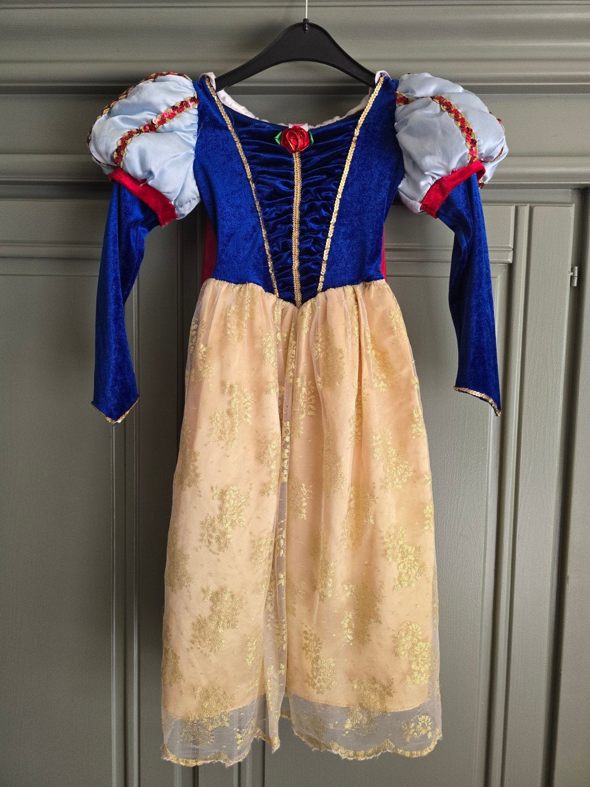 Originele Disney Sneeuwwitje jurk 7-8 jaar 128 cm, Ophalen, Zo goed als nieuw, 122 t/m 128, Meisje