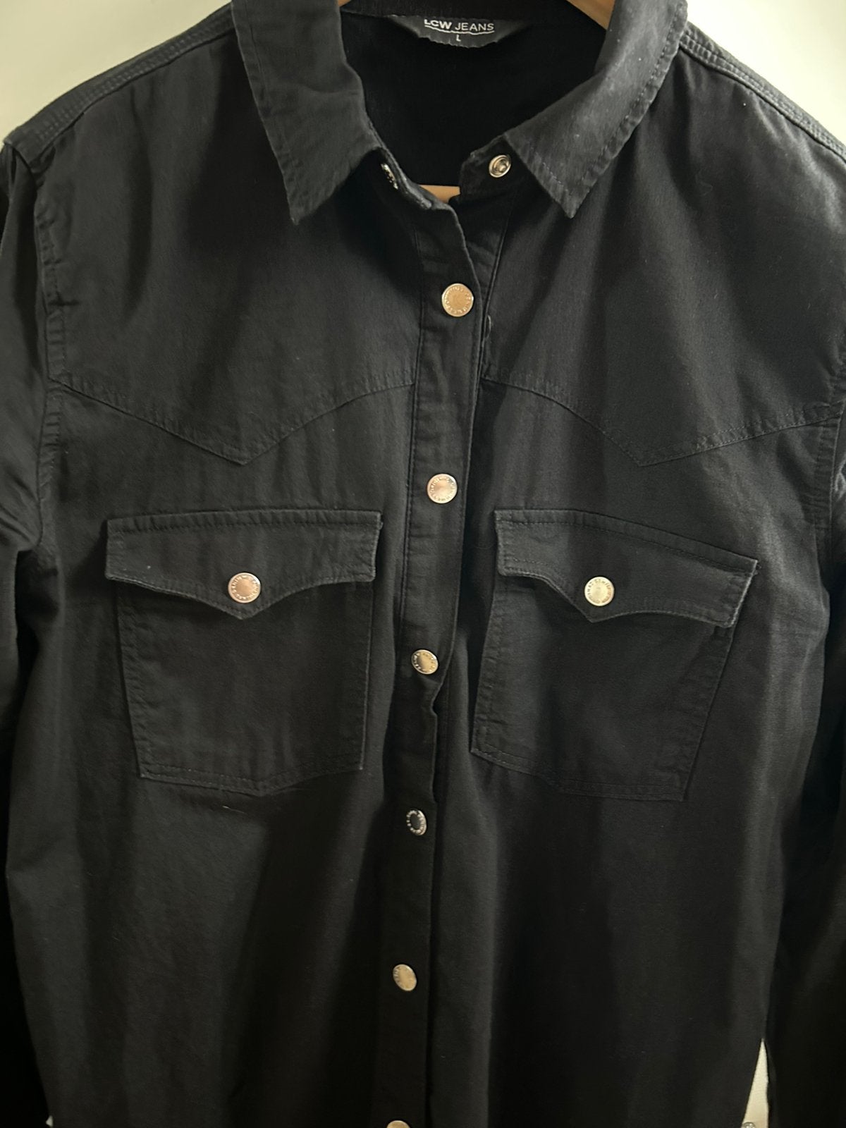Spijker blouse zwart, Kleding | Dames, Ophalen, Zo goed als nieuw, Zwart
