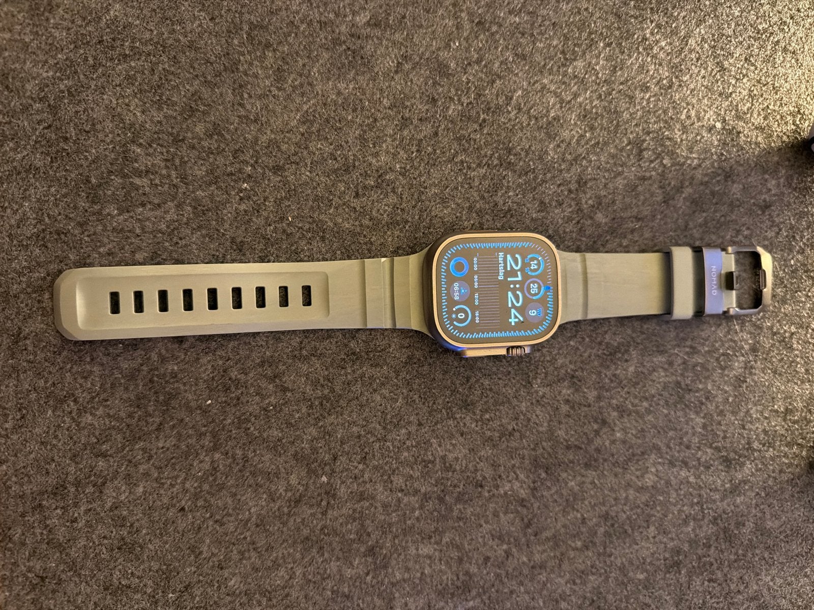Apple Watch Ultra 2 met Nomad Sierra Stone - GPS+Cellular, Afstand, IOS, Ophalen of Verzenden, Zo goed als nieuw