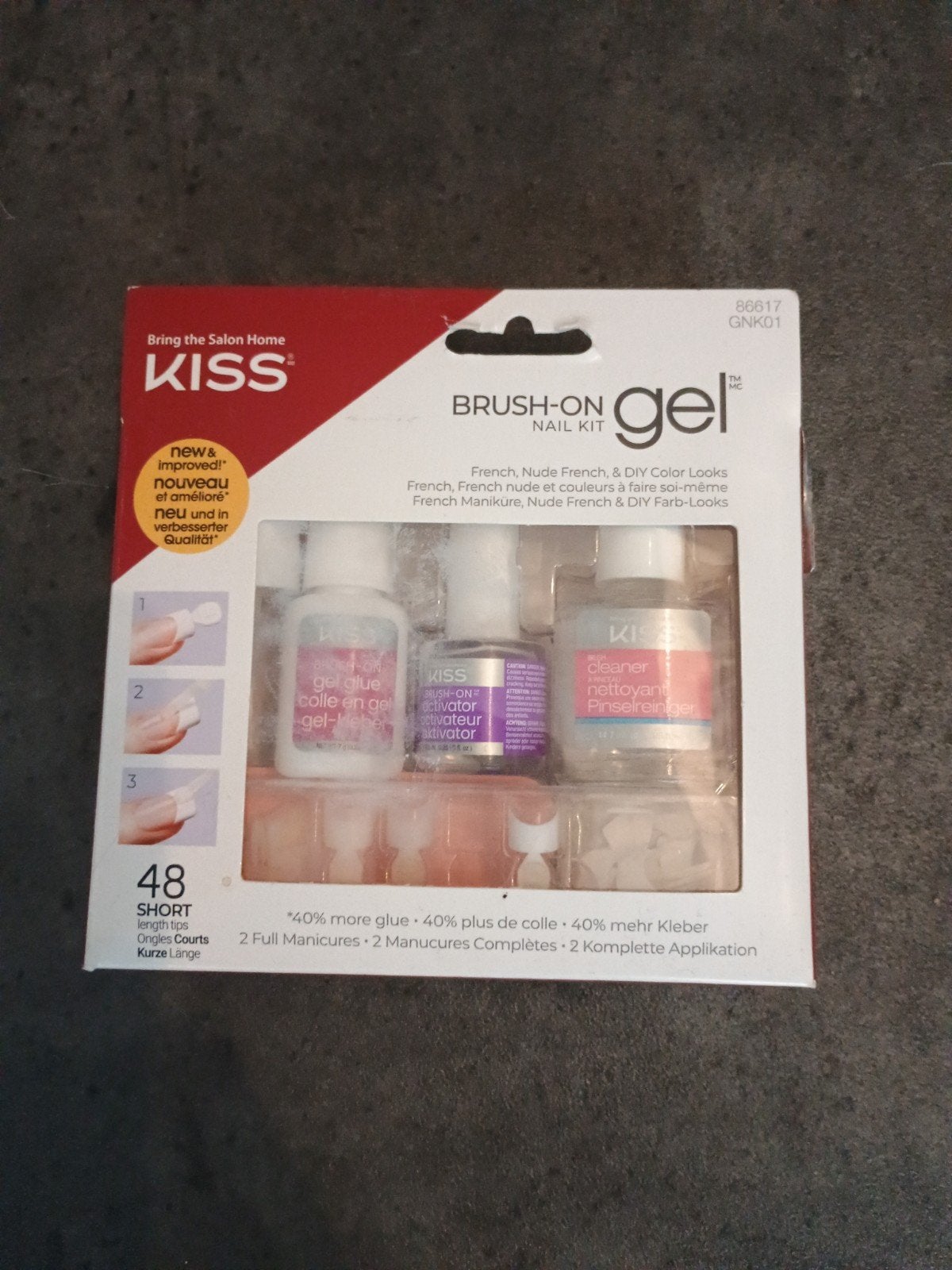 KISS Brush-On Gel Nagellak Kit - gebruikt, Ophalen, Gebruikt, Gehele gezicht